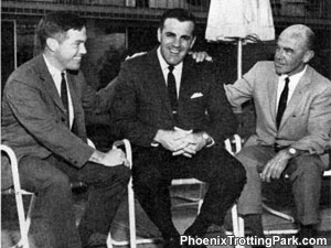 The Dunnigans pose with Notre Dame football coach Ara Parseghian