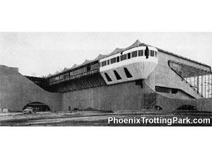 Corner detail of grandstand